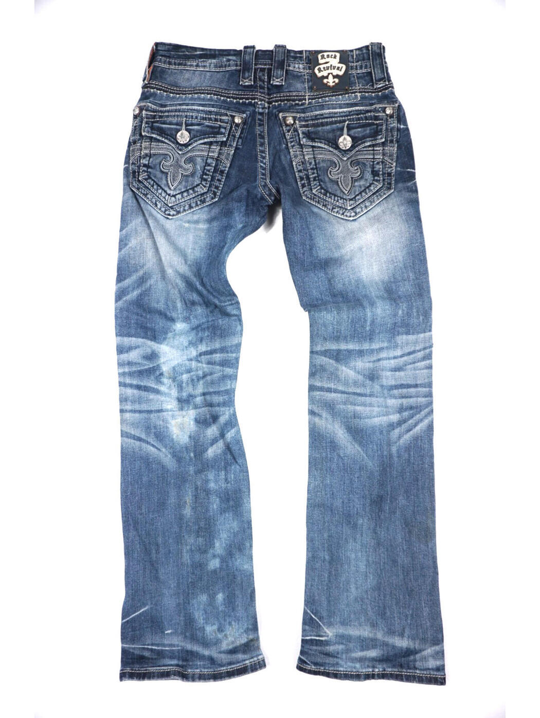 Rock Revival Skinny Jeans Mens 31x30 Faded Distressed Straight 90s Y2k Grunge